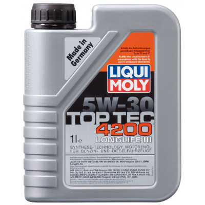LIQUI MOLY 7660/8972 Top Tec 4200 5w30 (1л) Синтетика LIQUI MOLY 7660/8972 Top Tec 4200 5w30 (1л) Синтетика