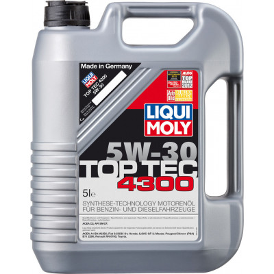 LIQUI MOLY 2324/8031/3741 Top Tec 4300 5w30 (5л) Синтетика LIQUI MOLY 2324/8031/3741 Top Tec 4300 5w30 (5л) Синтетика