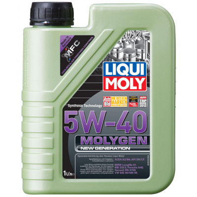 LIQUI MOLY 9053/8576 Molygen New Generation 5w40 (1л) Синтетика LIQUI MOLY 9053/8576 Molygen New Generation 5w40 (1л) Синтетика