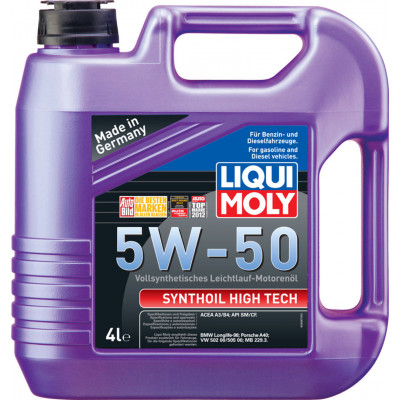 LIQUI MOLY 9067 Synthoil High Tech 5w50 (4л) Синтетика LIQUI MOLY 9067 Synthoil High Tech 5w50 (4л) Синтетика