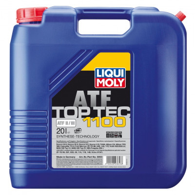 LIQUI MOLY 3653 Top Tec ATF 1100 для АКПП (20л) Синтетика LIQUI MOLY 3653 Top Tec ATF 1100 для АКПП (20л) Синтетика