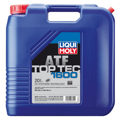 LIQUI MOLY 3694 Top Tec ATF 1600 для АКПП (20л) Синтетика LIQUI MOLY 3694 Top Tec ATF 1600 для АКПП (20л) Синтетика