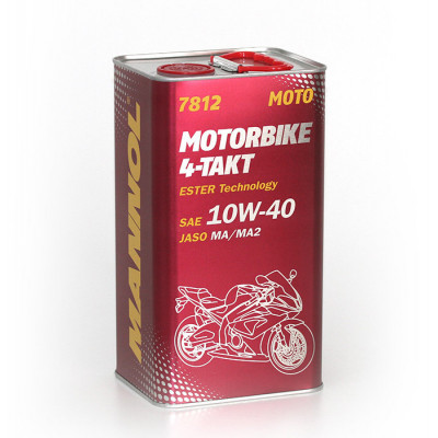 MANNOL масло 4-х тактное Motorbike 10w40 API SL (4л) син. 7812 MANNOL масло 4-х тактное Motorbike 10w40 API SL (4л) син. 7812