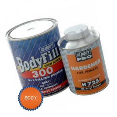 BODY Грунт3+1 2К 300 с отвердителем H725 (0,33л) (серый) (1кг) BODY Грунт3+1 2К 300 с отвердителем H725 (0,33л) (серый) (1кг)