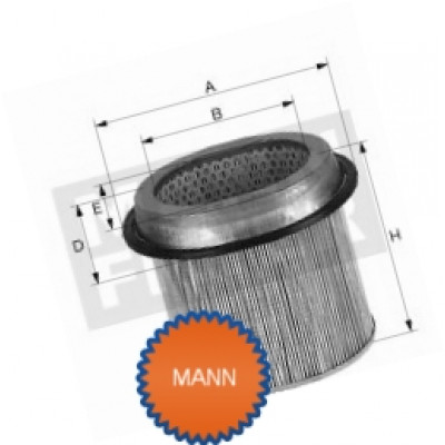 MANN фильтр воздушный C 1833/1 MANN фильтр воздушный C 1833/1