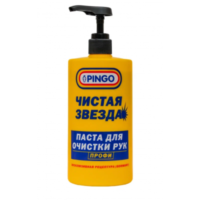 Паста для очистки рук PINGO ЧИСТАЯ Звезда ( ПРОФИ) флакон (0,7л) с дозатором 85010-15 Паста для очистки рук PINGO ЧИСТАЯ Звезда ( ПРОФИ) флакон (0,7л) с дозатором 85010-15