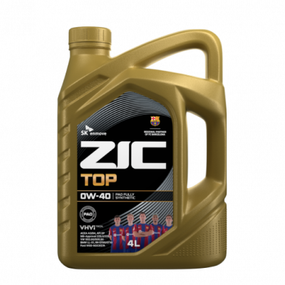 ZIC TOP 0w40 API SP ACEA A3/B4 (4л) Синтетика 162611 ZIC TOP 0w40 API SP ACEA A3/B4 (4л) Синтетика 162611
